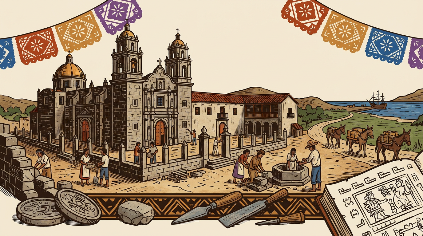 The gold did cross the ocean: conquest, cultural mixing, and stone in New Spain